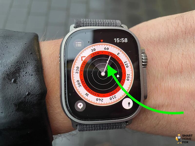 Man sieht die Back Track Funktion auf der Apple Watch Ultra.